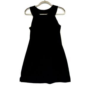 Athleta Womens Dress Size Small Black Dress Sleeveless Built in Bra